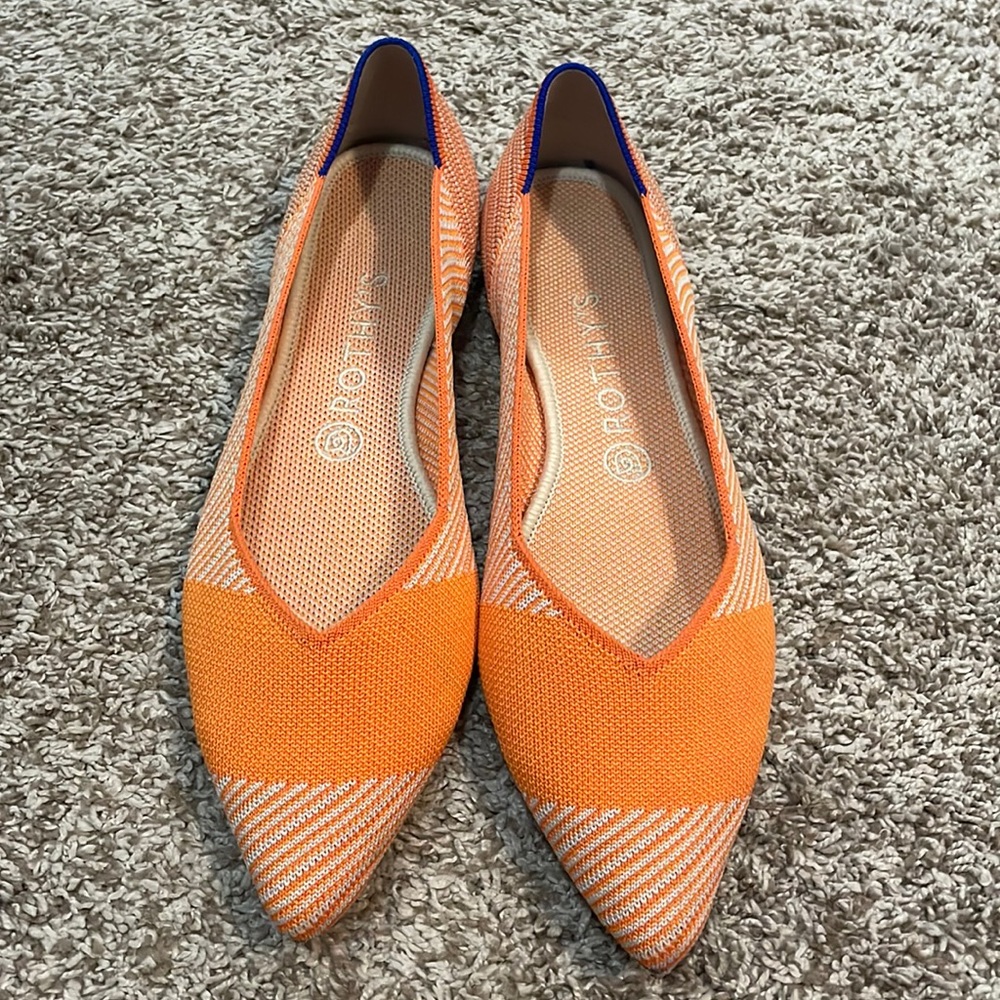 Rothys The Point - Orange Sherbet - Excellent Condition